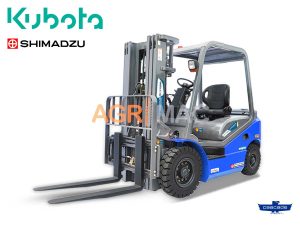 Κλάρκ 2.5Τ Kubota STAGE V diesel | Duplex 3000mm | υδραυλική πλάγια μετατόπιση | πιρούνια 1220mm