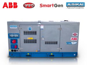 Γεννήτρια πετρελαίου τριφασική κλειστού τύπου με βάση, υδρόψυκτη με αυτόματο πίνακα μεταγωγής GD55